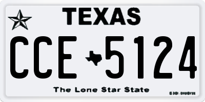 TX license plate CCE5124