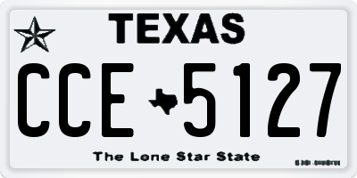 TX license plate CCE5127