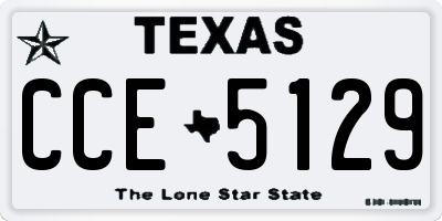 TX license plate CCE5129