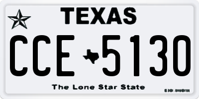 TX license plate CCE5130