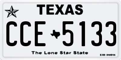 TX license plate CCE5133
