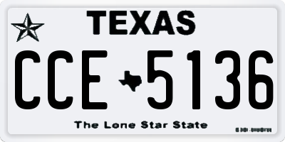 TX license plate CCE5136