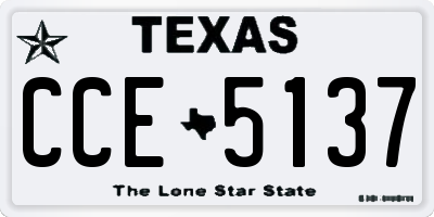 TX license plate CCE5137