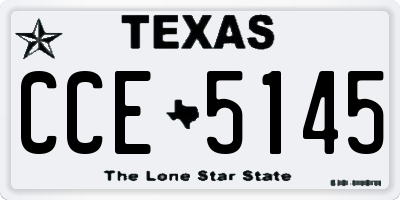 TX license plate CCE5145