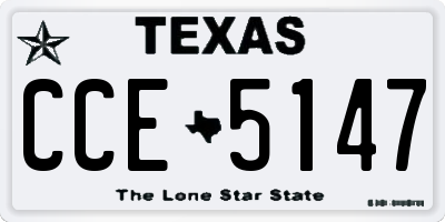 TX license plate CCE5147