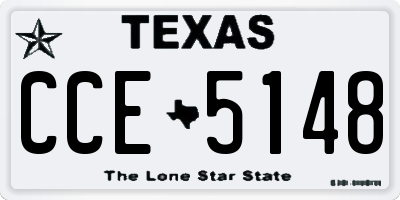 TX license plate CCE5148