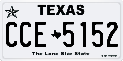 TX license plate CCE5152