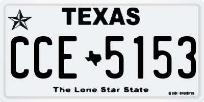 TX license plate CCE5153