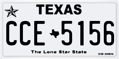TX license plate CCE5156