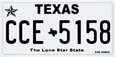 TX license plate CCE5158