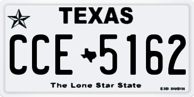 TX license plate CCE5162