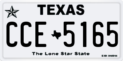 TX license plate CCE5165