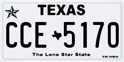 TX license plate CCE5170