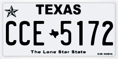 TX license plate CCE5172
