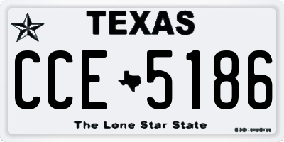 TX license plate CCE5186