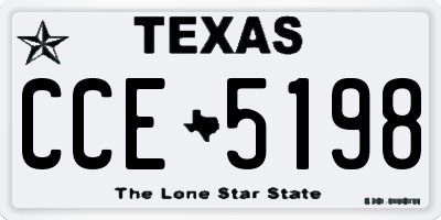 TX license plate CCE5198