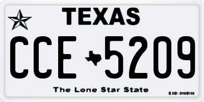TX license plate CCE5209