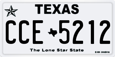 TX license plate CCE5212
