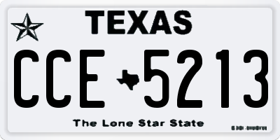 TX license plate CCE5213