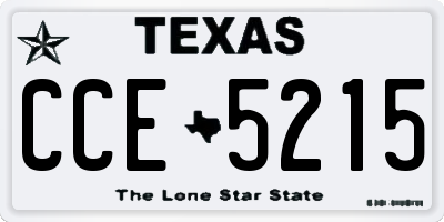 TX license plate CCE5215