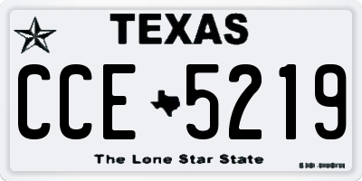 TX license plate CCE5219