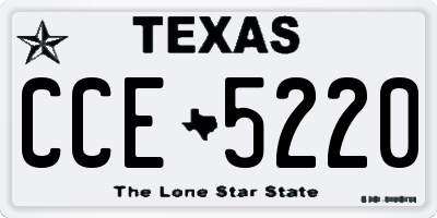 TX license plate CCE5220