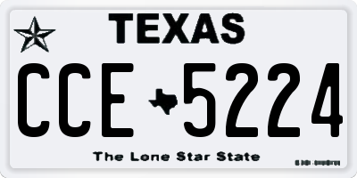 TX license plate CCE5224