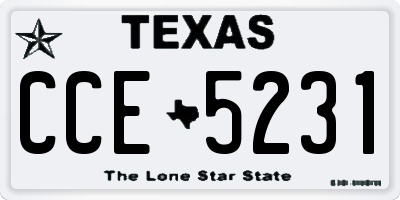 TX license plate CCE5231