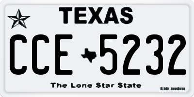 TX license plate CCE5232
