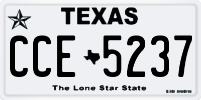 TX license plate CCE5237