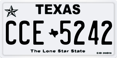 TX license plate CCE5242