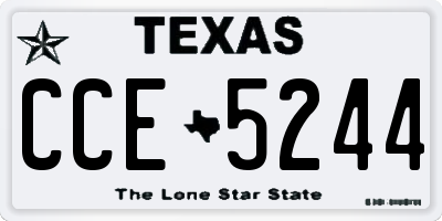 TX license plate CCE5244