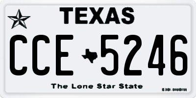 TX license plate CCE5246