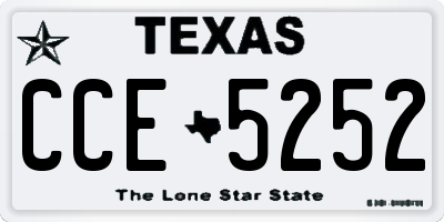 TX license plate CCE5252