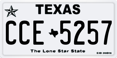 TX license plate CCE5257