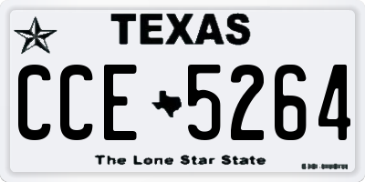 TX license plate CCE5264