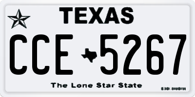TX license plate CCE5267