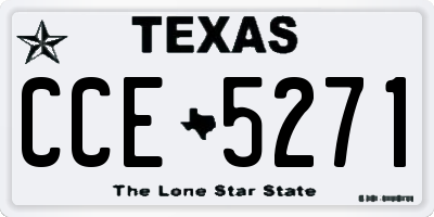 TX license plate CCE5271