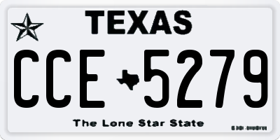 TX license plate CCE5279
