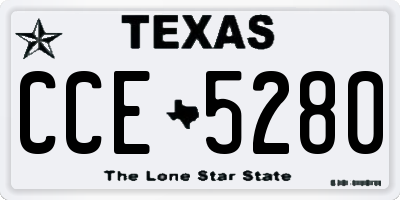 TX license plate CCE5280