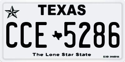 TX license plate CCE5286