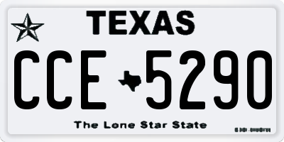 TX license plate CCE5290