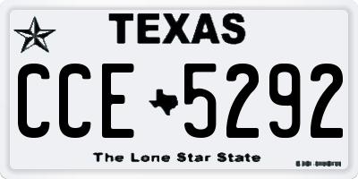TX license plate CCE5292