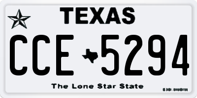 TX license plate CCE5294