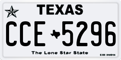 TX license plate CCE5296