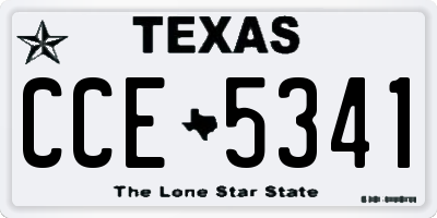 TX license plate CCE5341