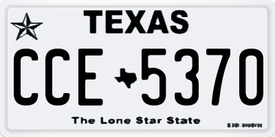 TX license plate CCE5370