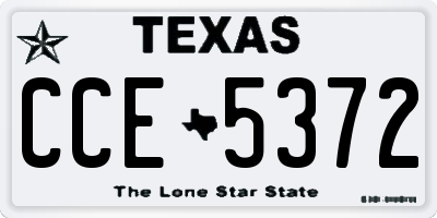 TX license plate CCE5372