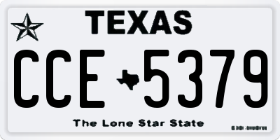 TX license plate CCE5379