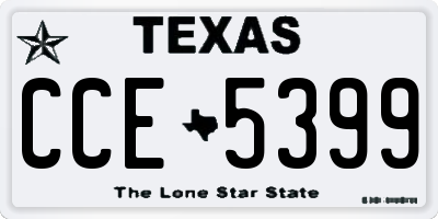 TX license plate CCE5399